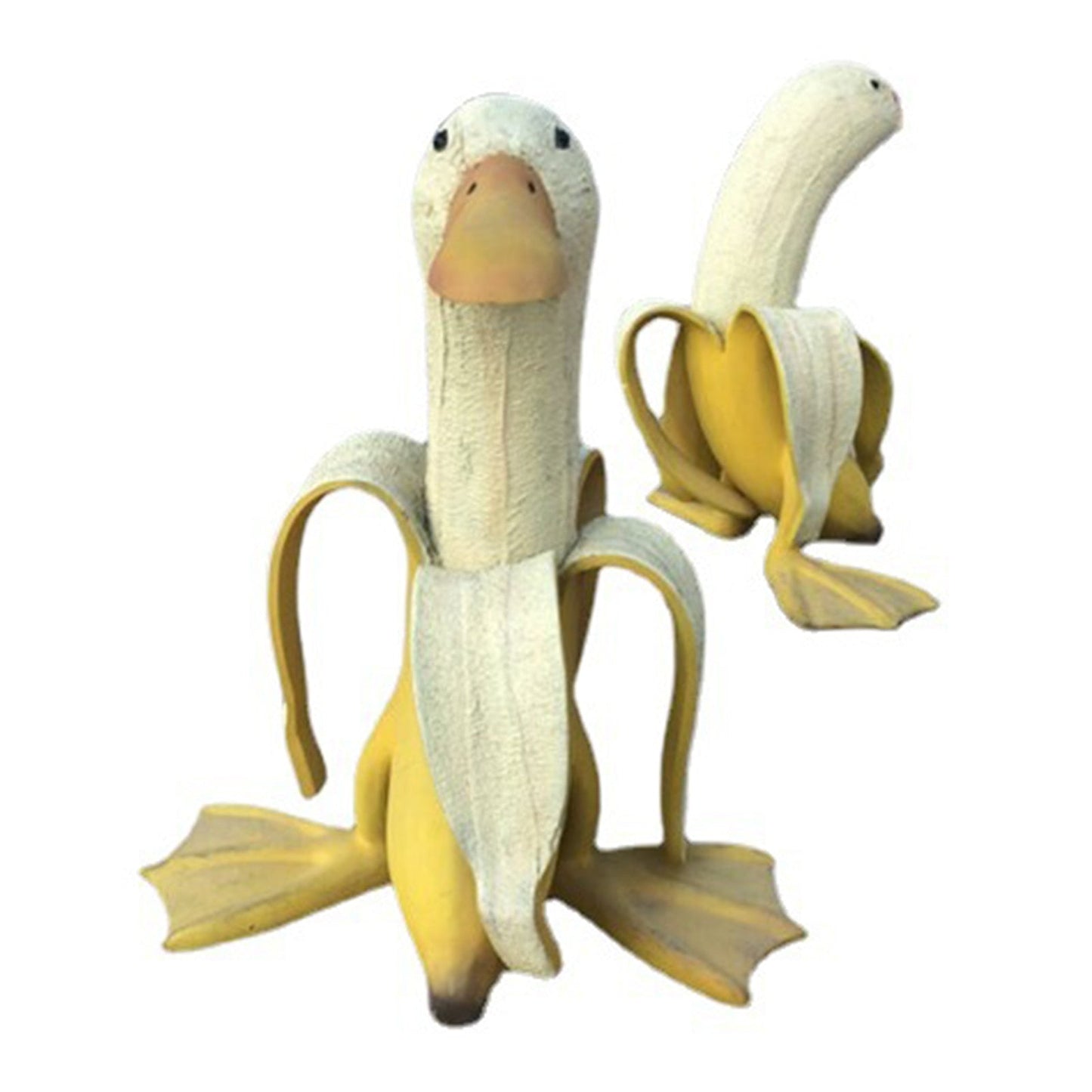 Banana Duck Art Statue, Garden Yard Outdoor Decor, Cute Funny Whimsical Peeled Banana Duck Figurines Decoration Ornaments-4