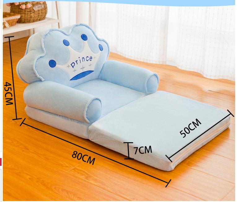 Children Folding Small Sofa Bed Nap Cartoon Cute Lazy Lying Seat Stool Removable and Washable Kids Sofa Kids Chair-2