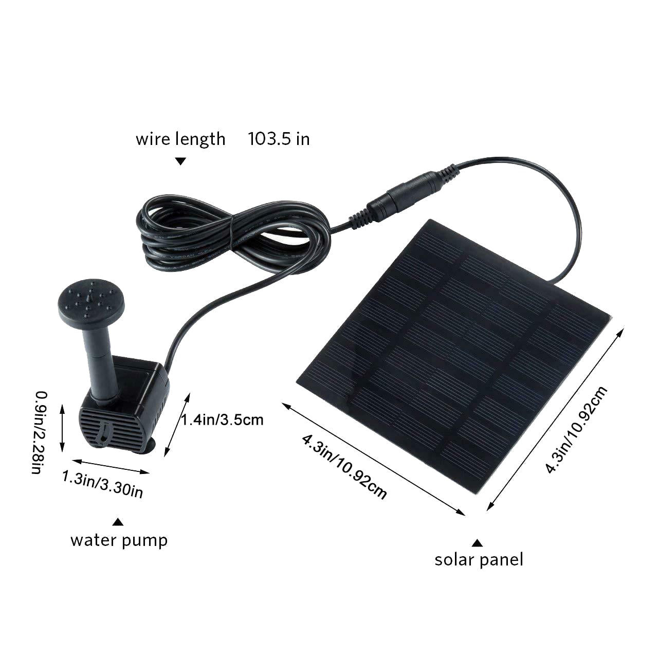 Solar Panel Powered Water Fountain-3