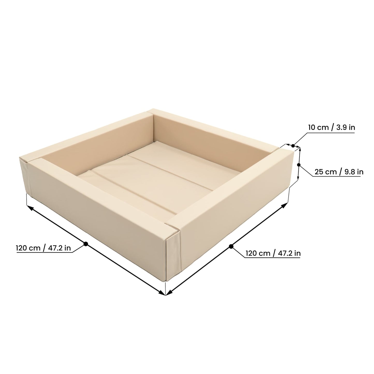Soft Play Bundle - Beige Ball Pit with a Wedge and Steps-3