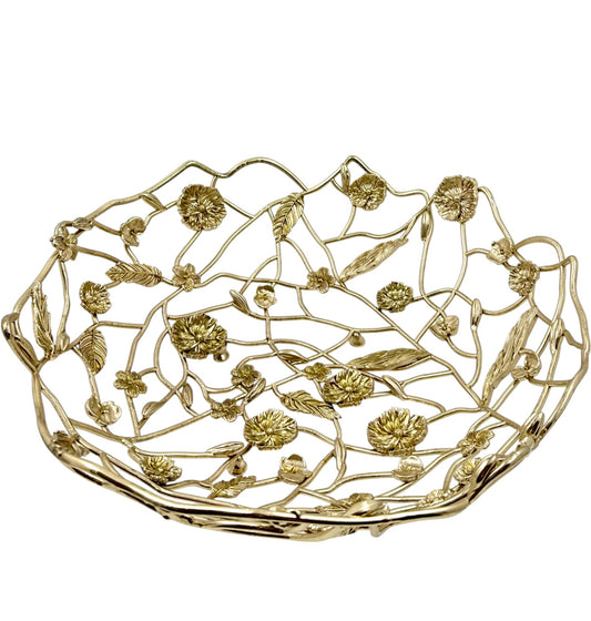 Blossom Weave - Metal Fruit Basket-0