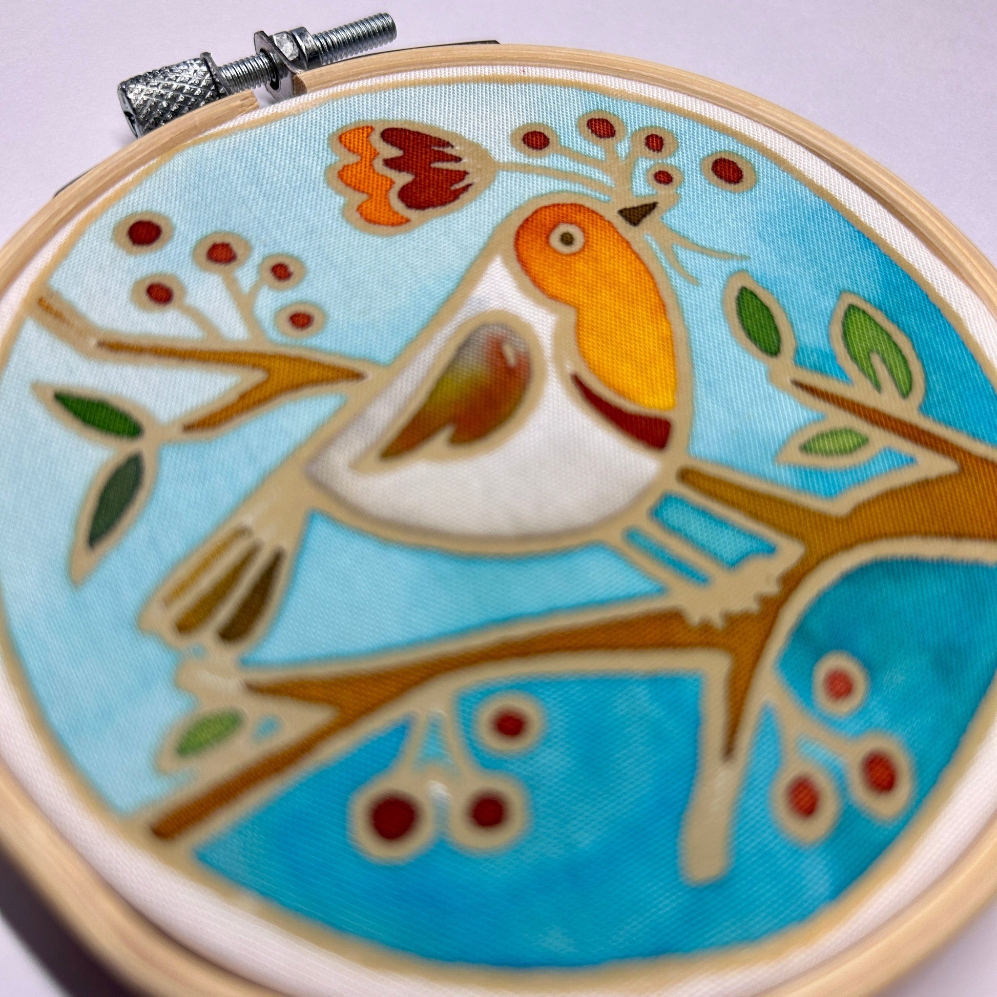 Mini Batik Craft Kit- Cheeky Robin-2