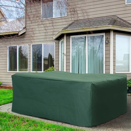 600D Oxford Garden Furniture Cover Set Waterproof Anti-UV Green-1