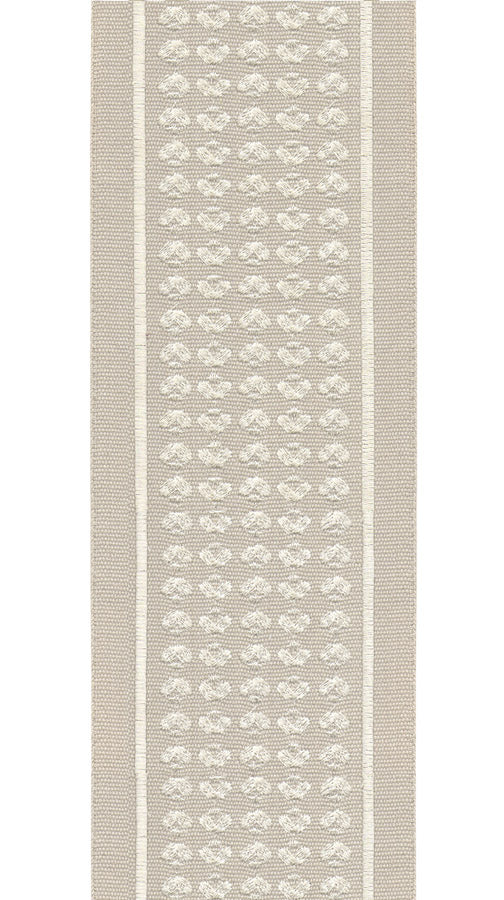 Embroidered Flame Stitch Trim | 10cm Wide Cotton Canvas | Boho Design for Curtains, Cushions & Crafts-1