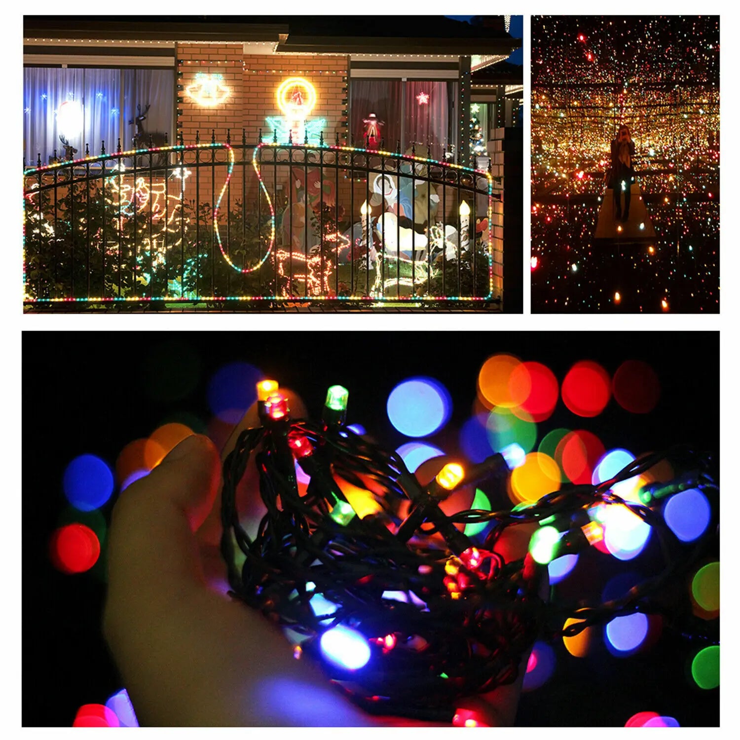 LED Solar String Lights 30LED 8 Modes Waterproof-3