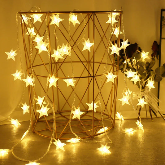 LED String Lights Outdoor Star Garland Party Decor-1