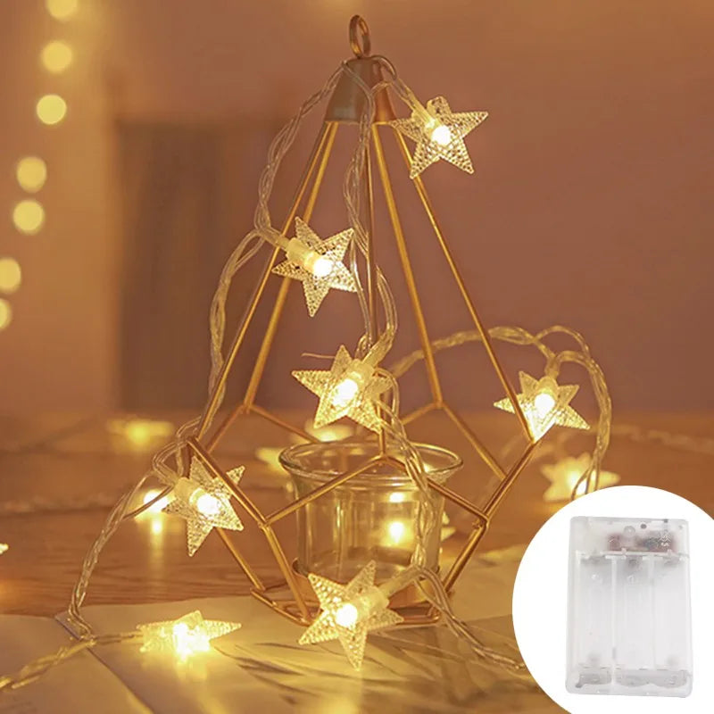 LED String Lights Outdoor Star Garland Party Decor-4