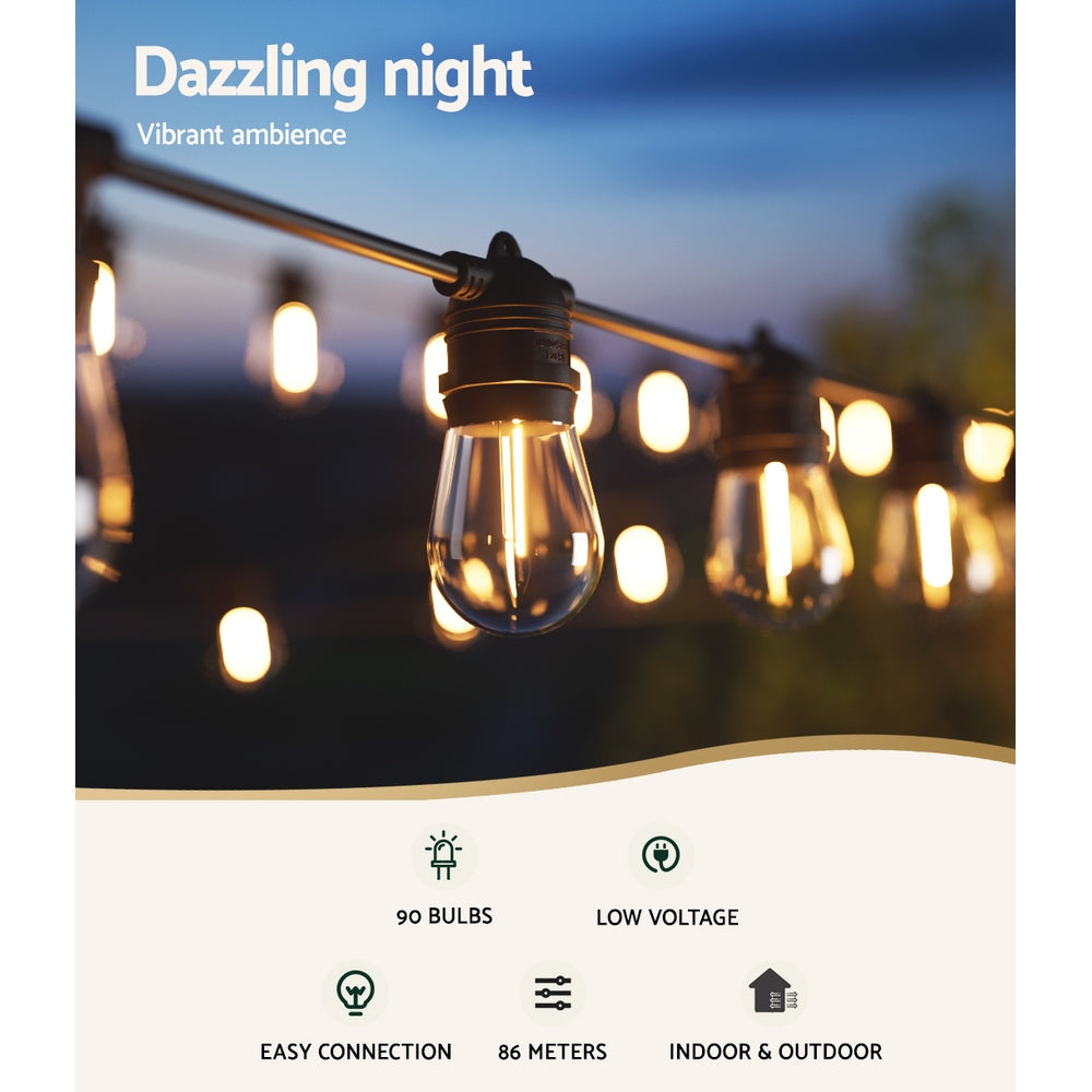 NNEDSZ 86m Festoon Lights Christmas Fairy String Lights Outdoor Party Garden Decor-3