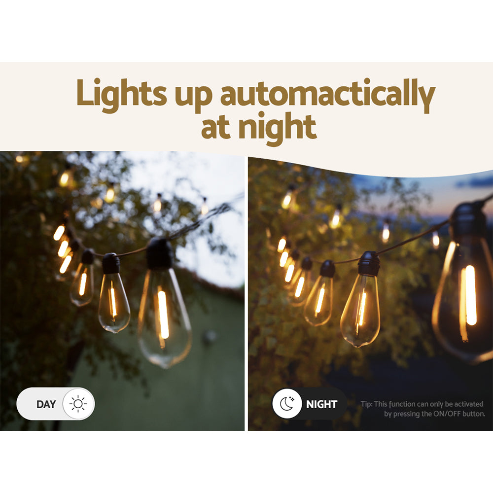 NNEDSZ 17m Solar Festoon Lights Outdoor LED String Light Christmas Party Decor-4
