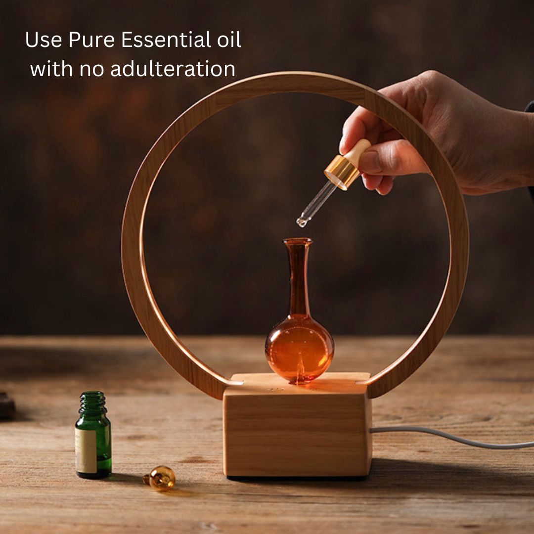 LUNA Eco-Friendly Nebuliser | Ringlight Waterless Aroma Diffuser | No Plastics Pure Essential Oil Diffusing-2