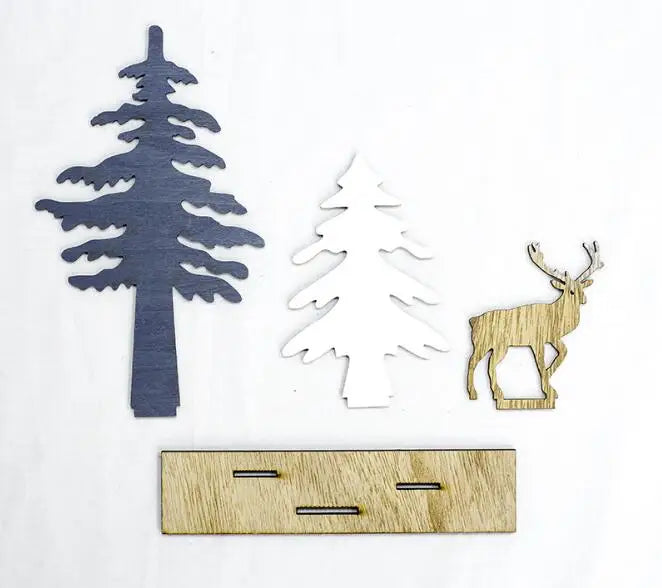 NNEOBA Wooden Reindeer Christmas Ornaments for Home Decor(60pcs )-4
