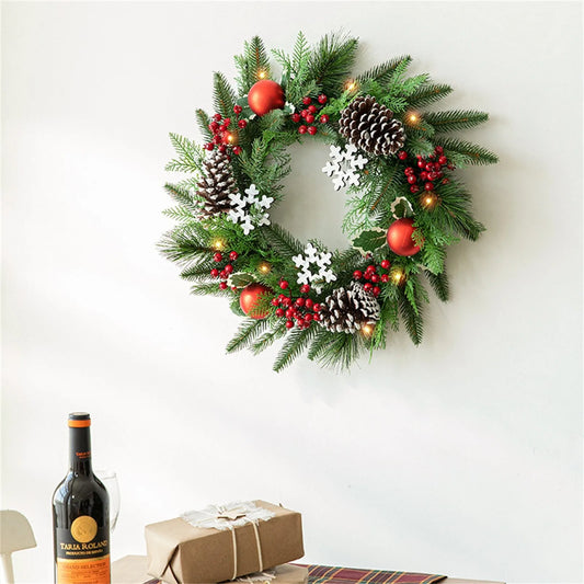 NNEOBA Artificial Christmas Wreath Door Hanging Decor-1