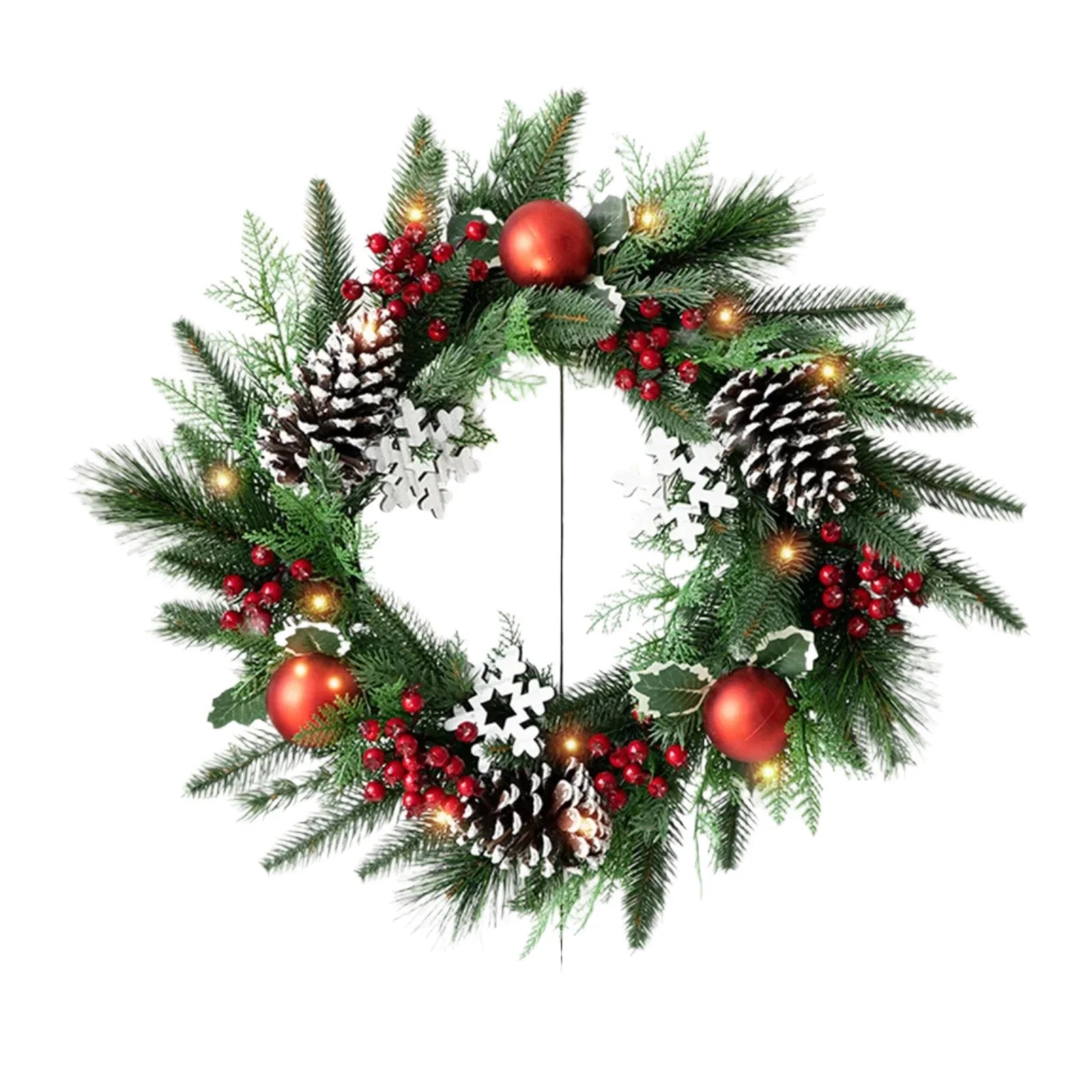 NNEOBA Artificial Christmas Wreath Door Hanging Decor-0