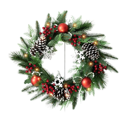 NNEOBA Artificial Christmas Wreath Door Hanging Decor-0