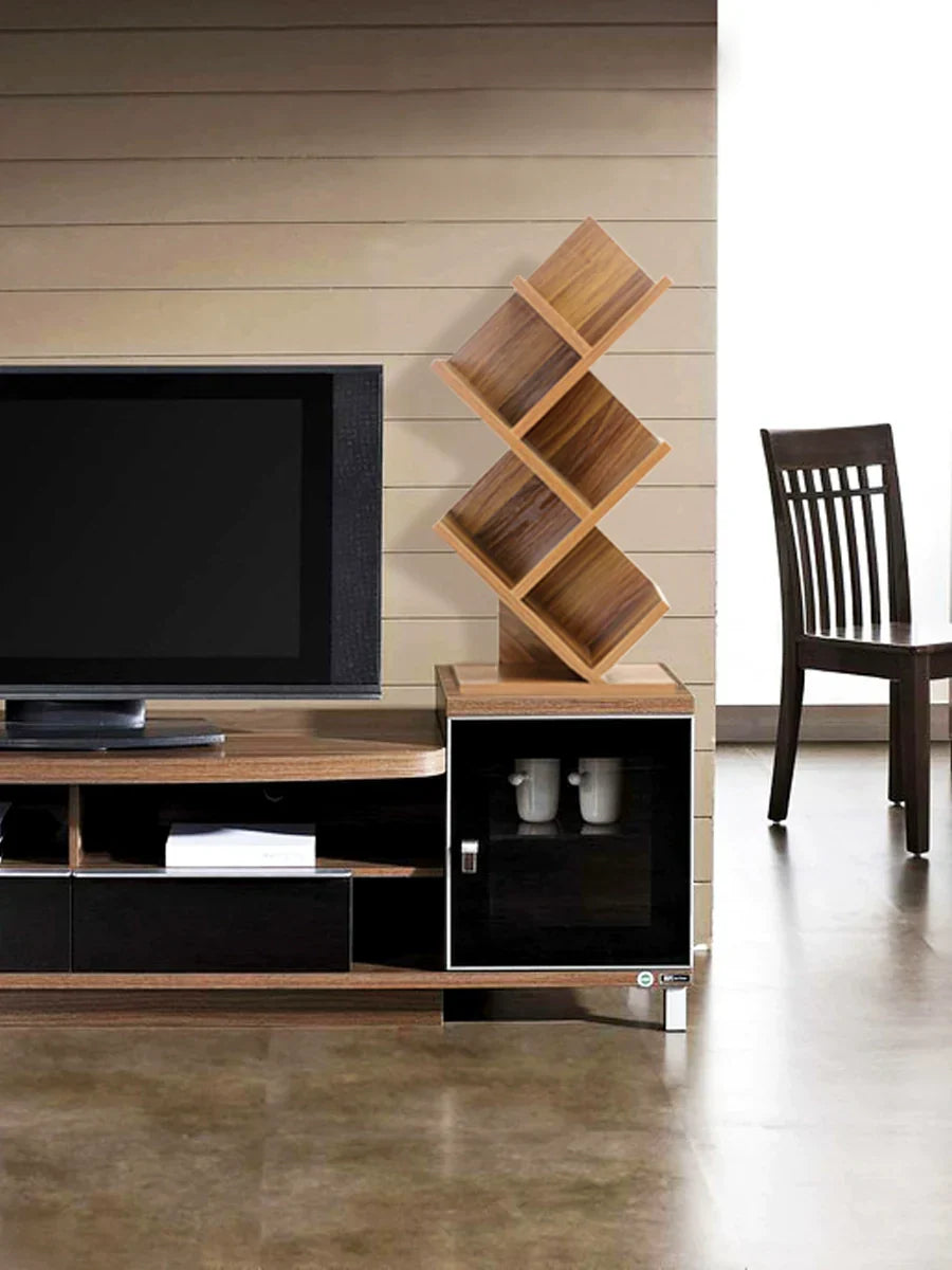 Walnut Wooden Book Storage Rack-2