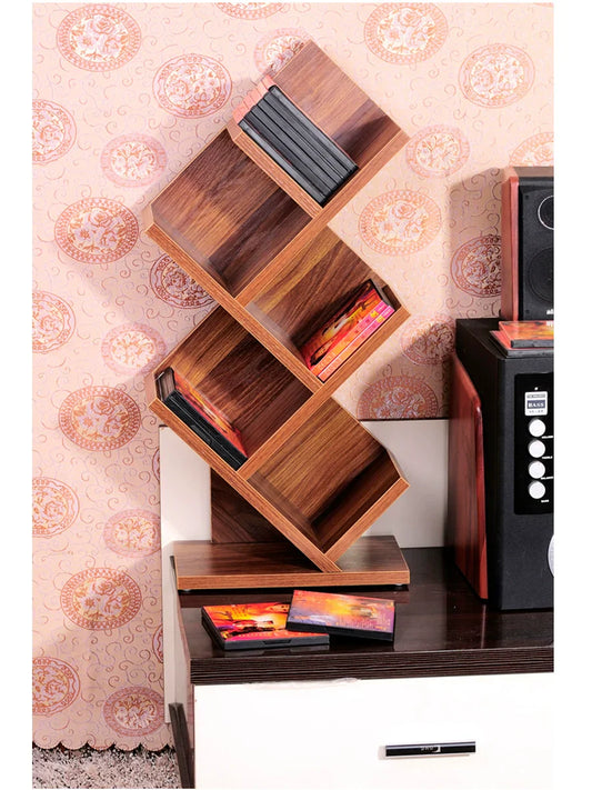 Walnut Wooden Book Storage Rack-1
