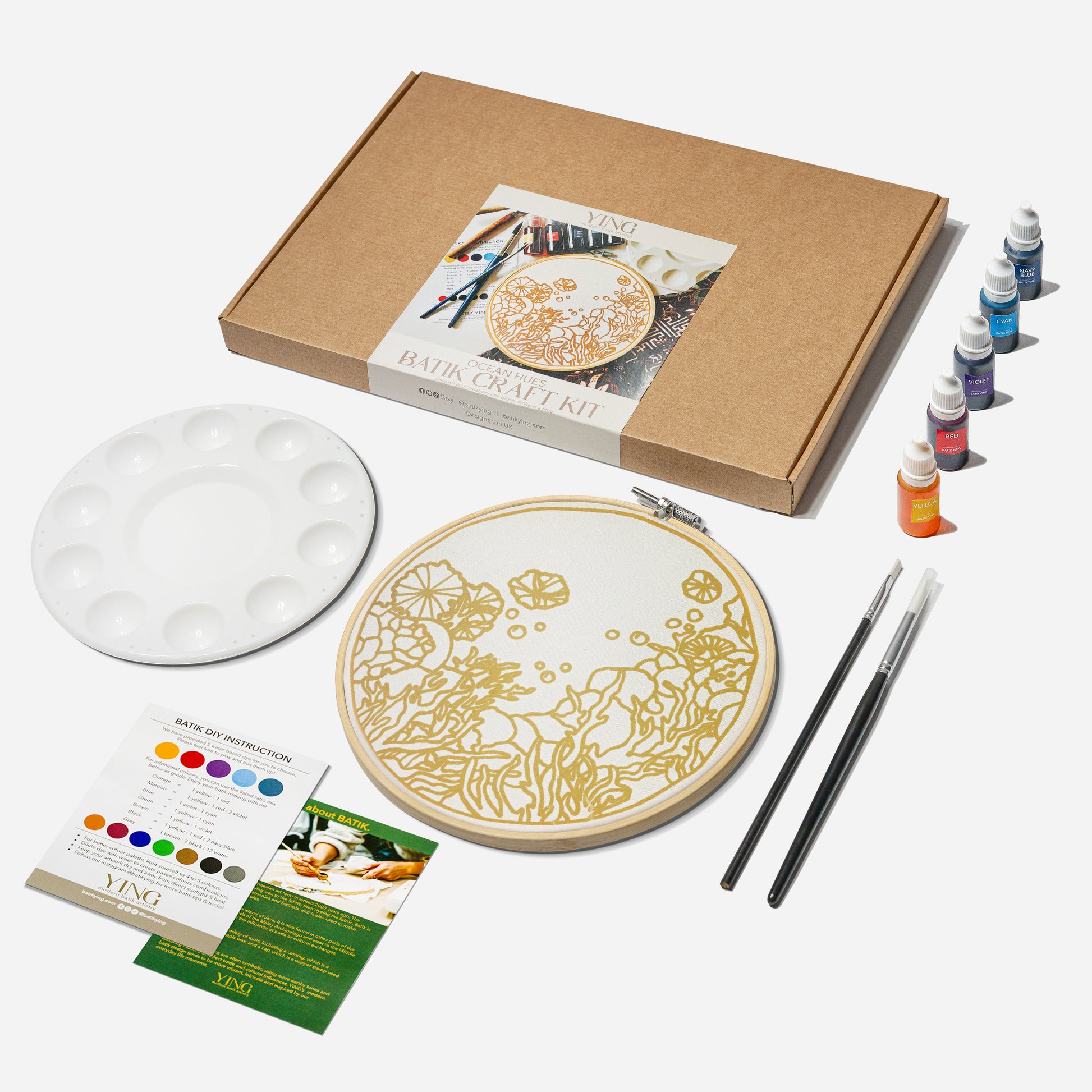 Classic Batik Craft Kit - Ocean Hues-2