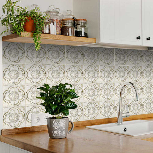 Rustic Vintage Peel and stick Decorative Tile stickers for kitchen renovation Model - R34-1