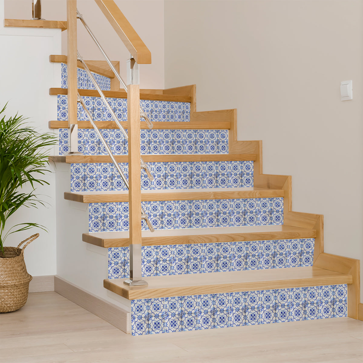 Mexican Blue Style Vintage Rustic removable Tile Stickers for renters Model - R60-4