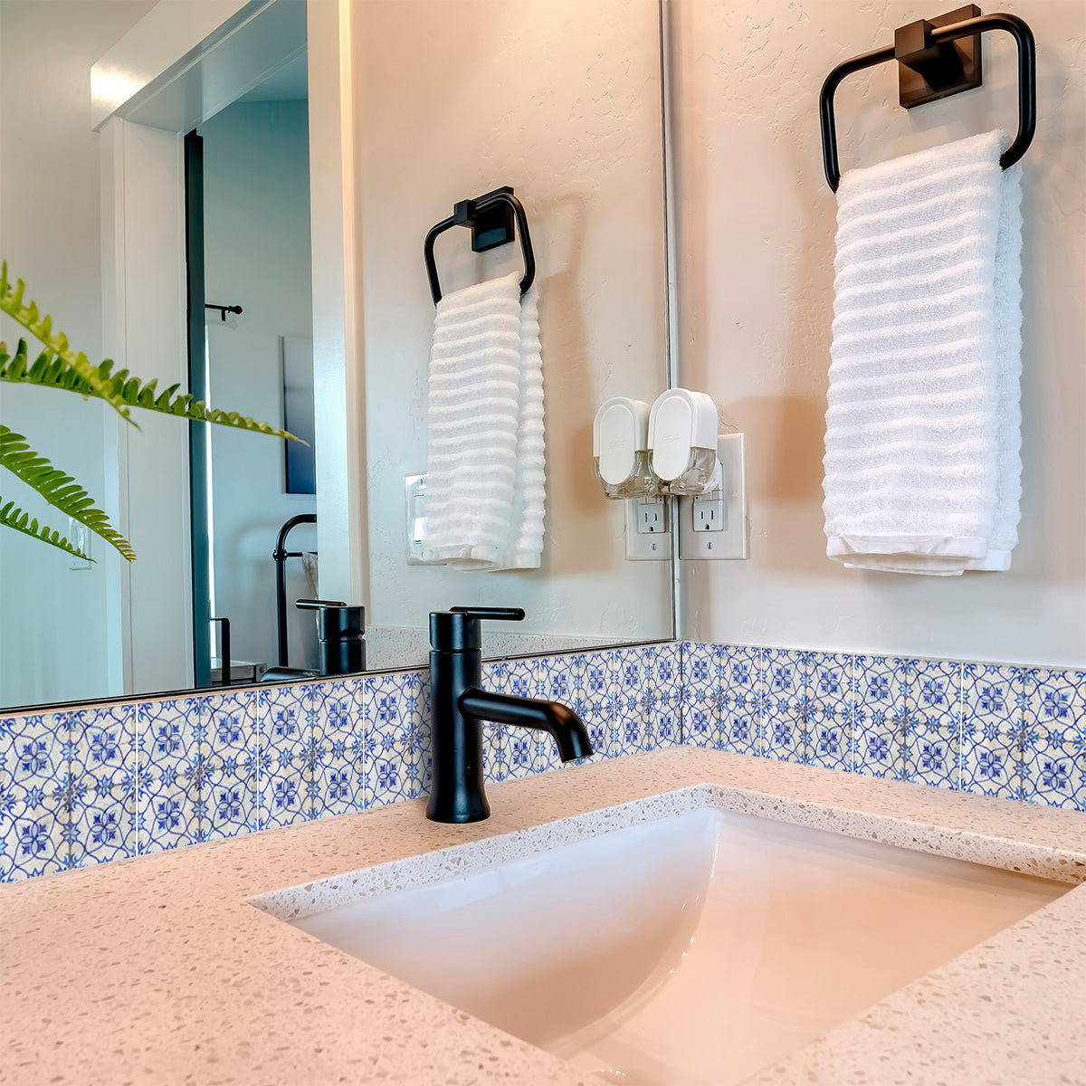 Mexican Blue Style Vintage Rustic removable Tile Stickers for renters Model - R60-2