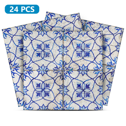 Mexican Blue Style Vintage Rustic removable Tile Stickers for renters Model - R60-0