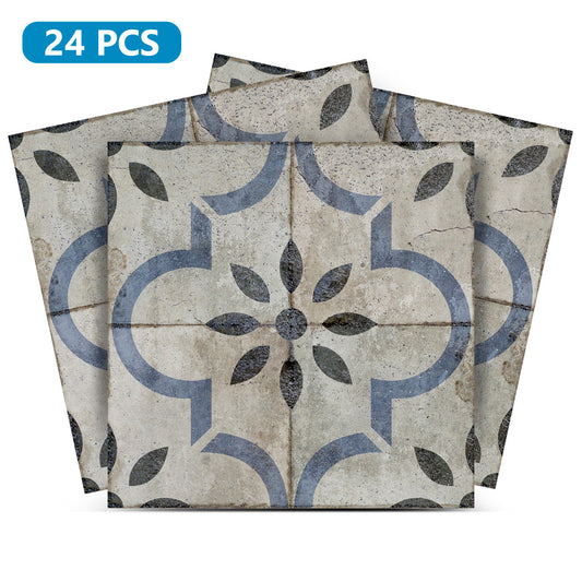 Retro Vintage Rustic Grey and Blue Peel and Stick wall tiles Model - R61-0