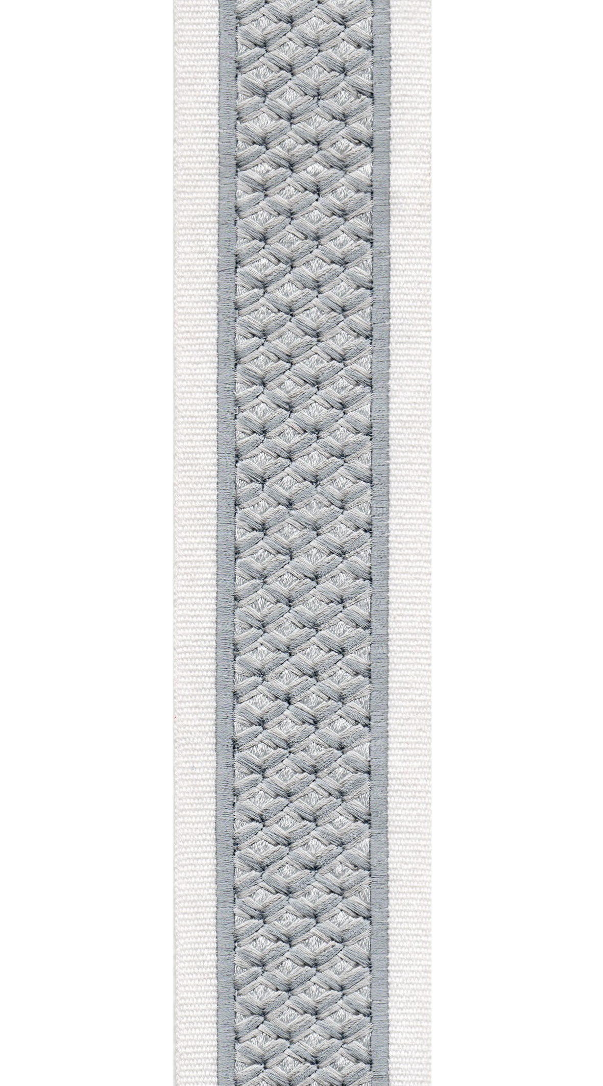 Woven Cotton Canvas Trim | 2.5 Inch / 6.35cm Textured Geometric Border Tape | By The Metre-2