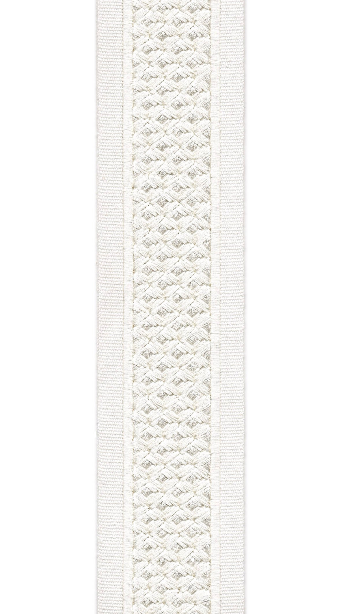 Woven Cotton Canvas Trim | 2.5 Inch / 6.35cm Textured Geometric Border Tape | By The Metre-5