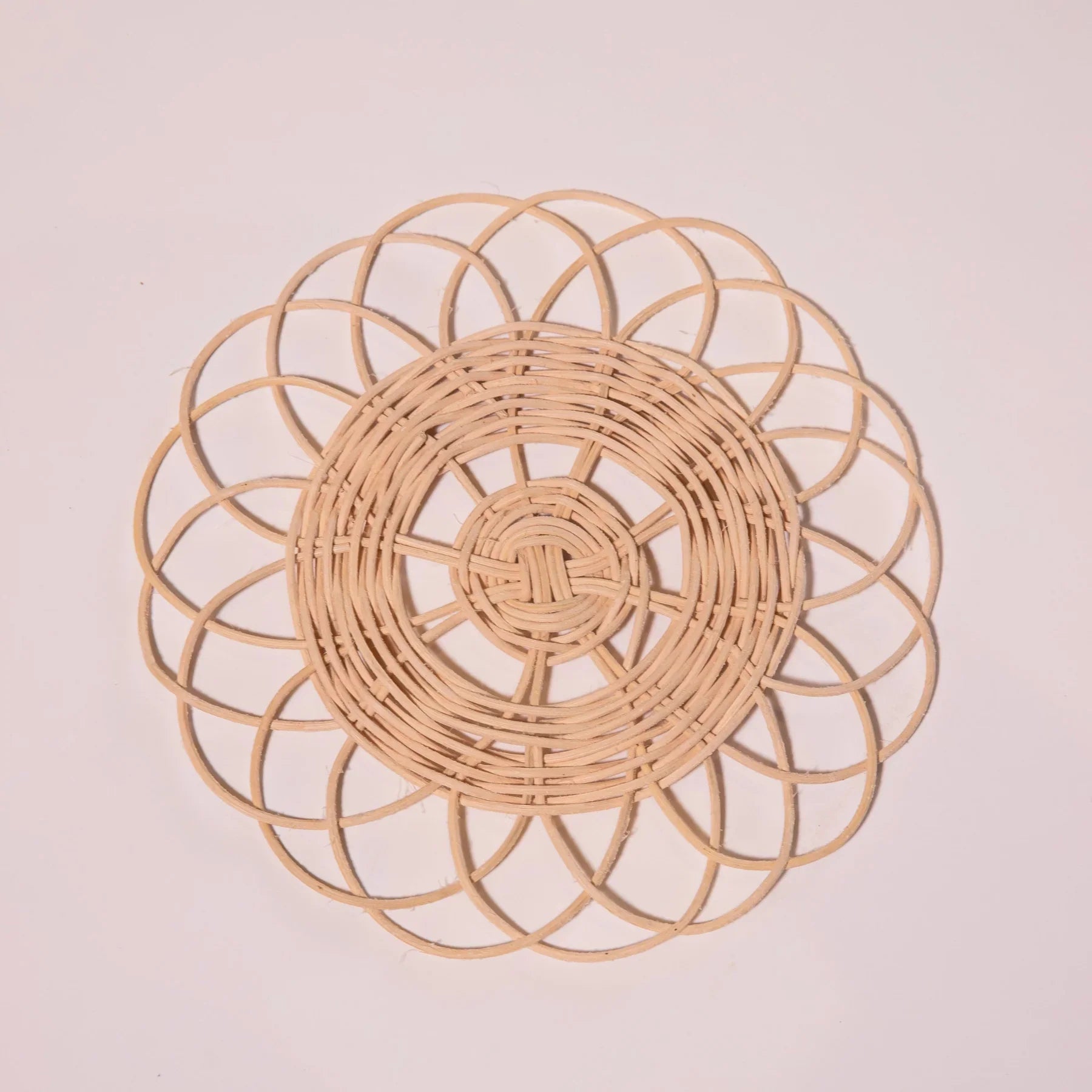 Bohemian Rattan Wall Art Set (12pcs) - Natural Woven Decor for Living Room, Bedroom-4