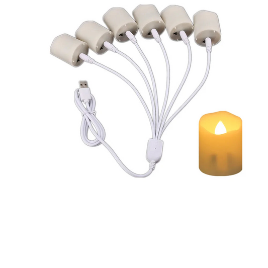 6-Pack Rechargeable LED Tealight Candles with Remote And Timer White-0