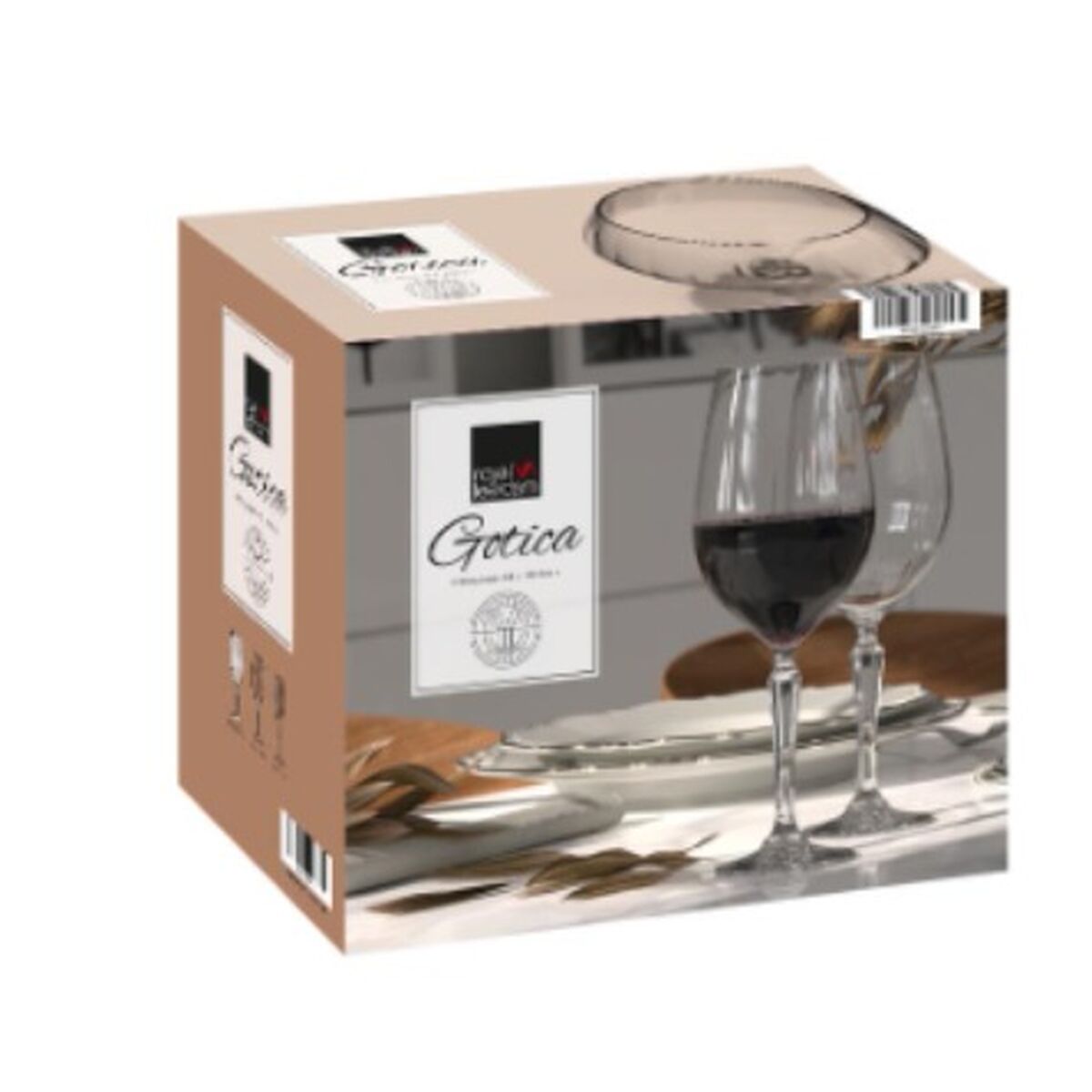 Wine glass set Royal Leerdam Gotica 600 ml 6 Pieces (6 Units)-1