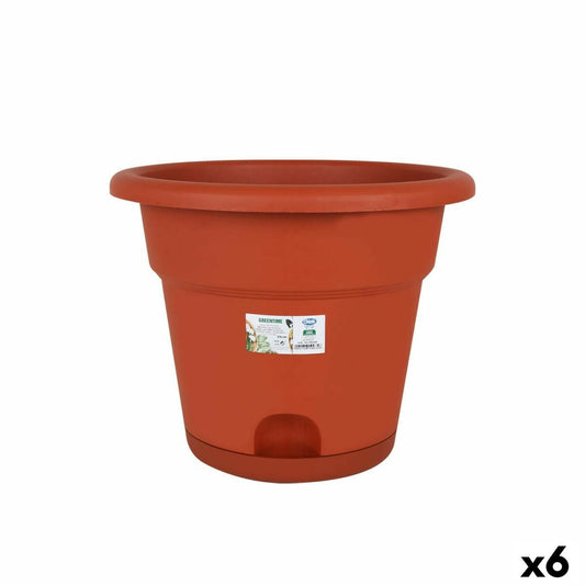 Flower Pot with Dish Dem Greentime Brown ø 35 x 28,5 cm (6 Units)-0