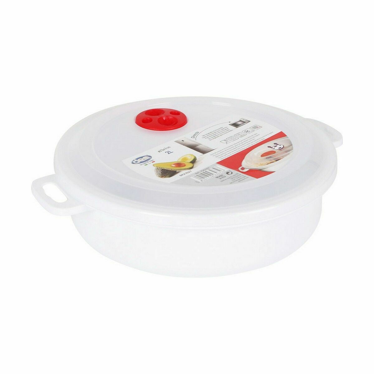 Round Lunch Box with Lid Dem 2 L (12 Units)-1