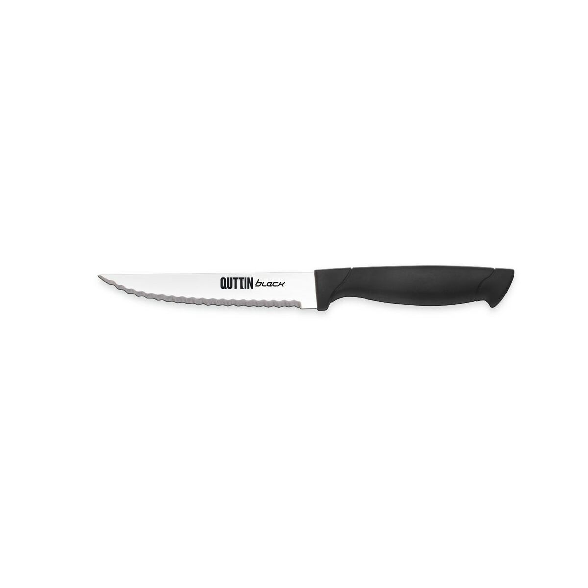 Serrated Knife Quttin Black 11 cm (36 Units)-1