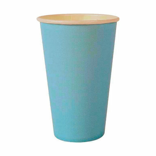 Set of glasses Algon Disposable Cardboard Blue 10 Pieces 350 ml (20 Units)-1