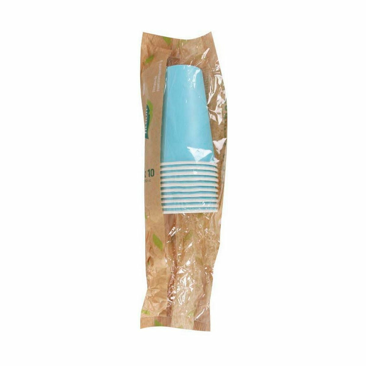 Set of glasses Algon Disposable Cardboard Blue 10 Pieces 350 ml (20 Units)-2