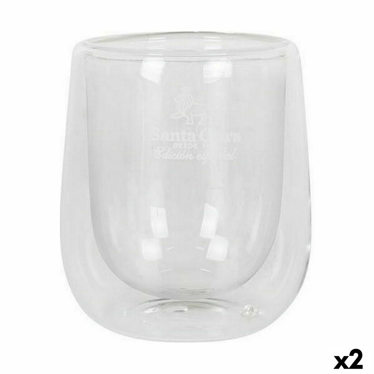 Set of glasses Santa Clara Thermal Borosilicate Glass 2 Pieces (2 Units)-0