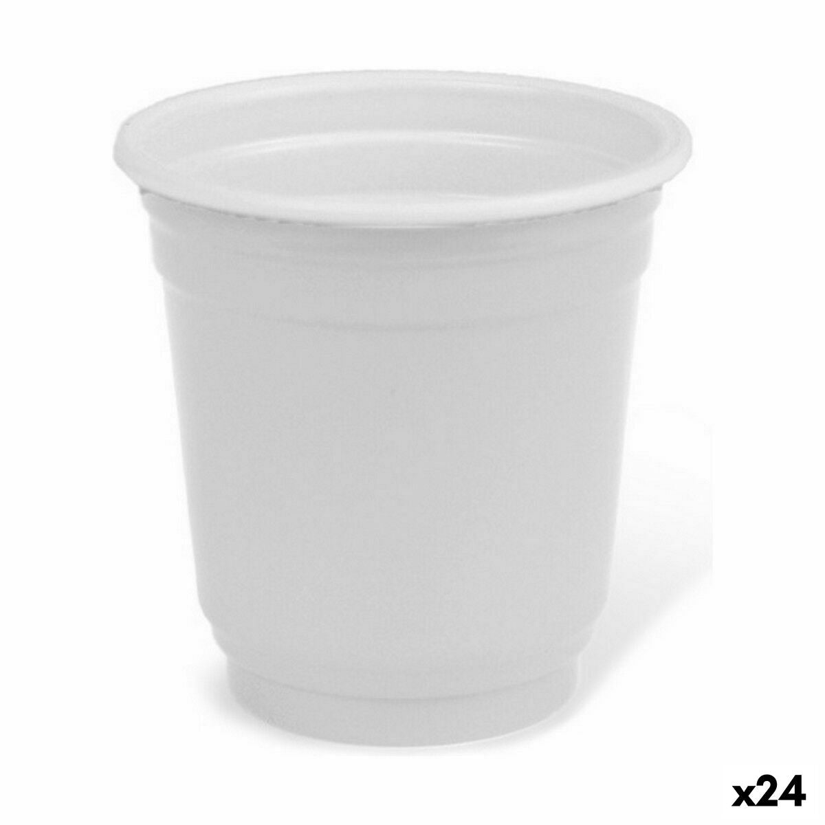 Set of Shot Glasses Algon Reusable White Plastic 36 Pieces 50 ml (24 Units)-0