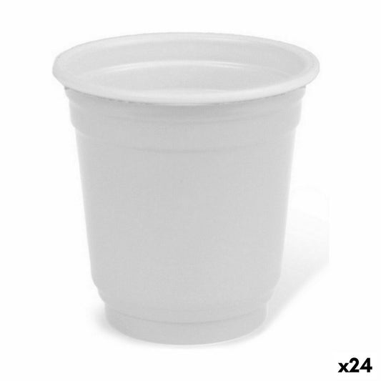 Set of Shot Glasses Algon Reusable White Plastic 36 Pieces 50 ml (24 Units)-0