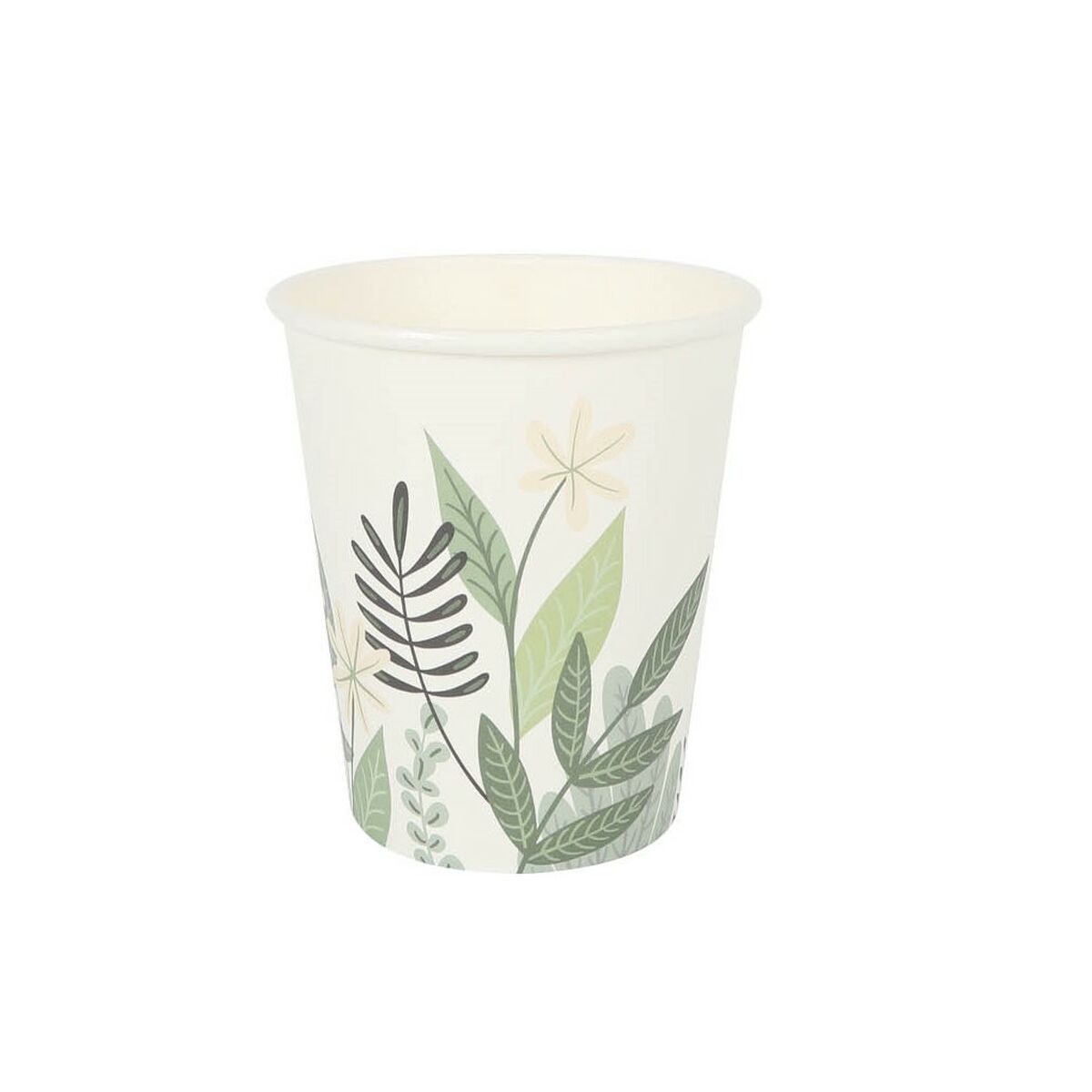 Set of glasses Algon Disposable Cardboard Floral 10 Pieces 250 ml (24 Units)-1