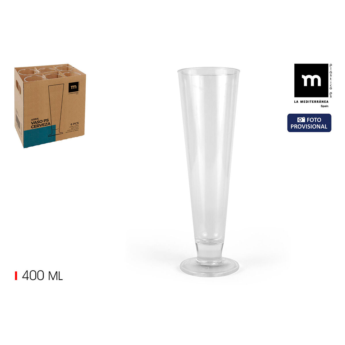 Beer Glass La Mediterránea 0,4 l (24 Units)-2