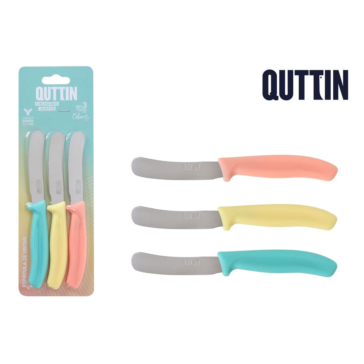 Kitchen Knife Quttin Basic 20 cm 0,8 mm 3 Pieces (12 Units)-2