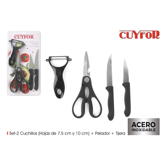Peeler Knife Set Cuyfor Stainless steel 2 Pieces (12 Units)-1