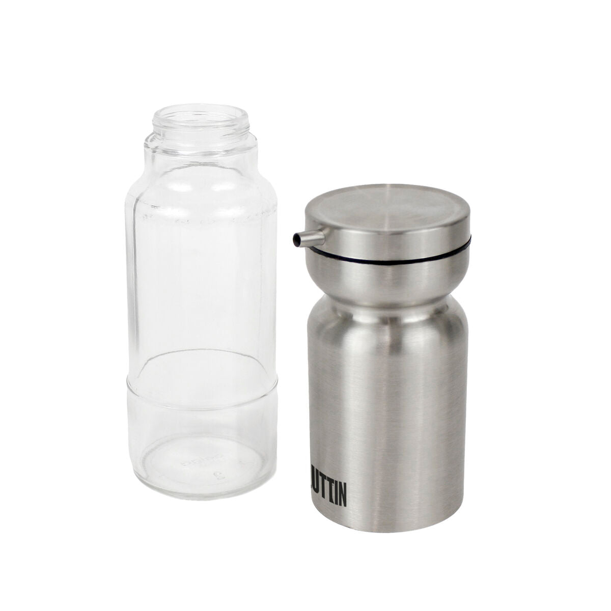 Cruet Quttin Transparent Silver Stainless steel 0,36 L (12 Units)-3