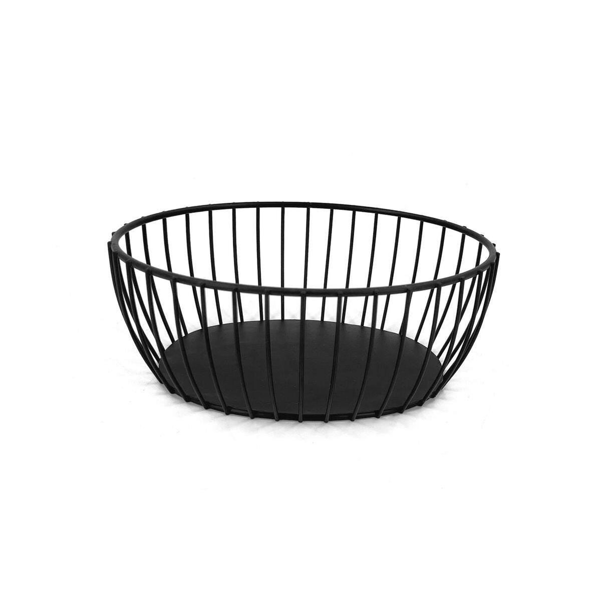 Breadbasket My Bar Black Metal Oval 20 x 15 x 8 cm (12 Units)-2
