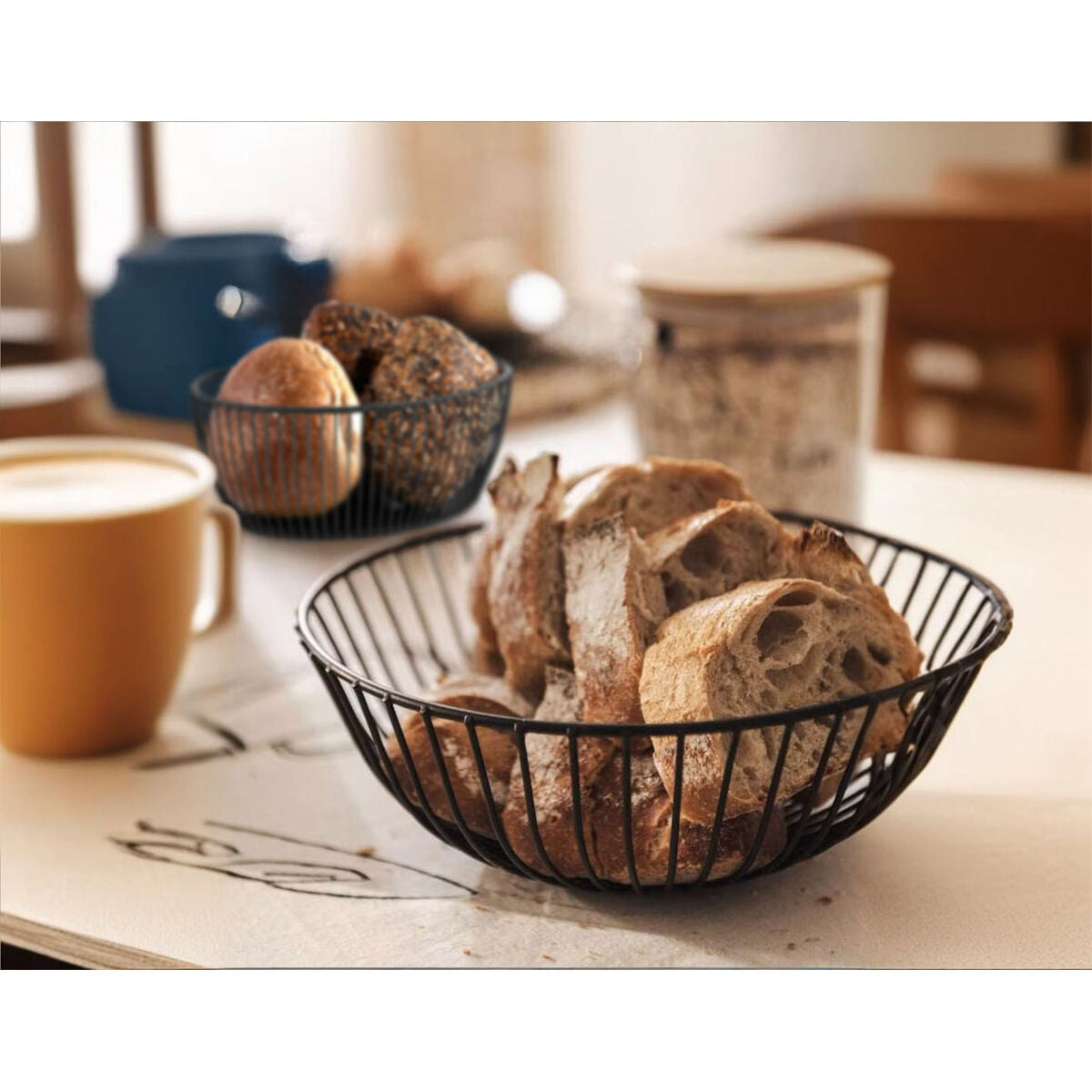 Breadbasket My Bar Black Metal Oval 20 x 15 x 8 cm (12 Units)-1