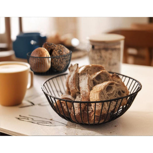 Breadbasket My Bar Black Metal Oval 20 x 15 x 8 cm (12 Units)-1