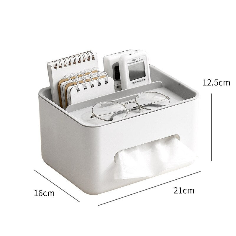 3 Grid Bamboo Remote Control Storage Box Stationery Remote Control Headphone Cable Cell Phone Desktop Storage Box Organizer-7