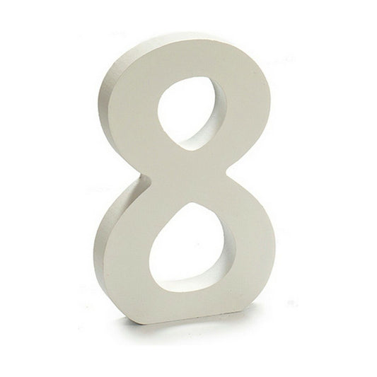 Number Pincello 8 White 1,8 x 21 x 17 cm (12 Units)-1