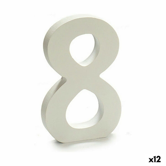 Number Pincello 8 White 1,8 x 21 x 17 cm (12 Units)-0